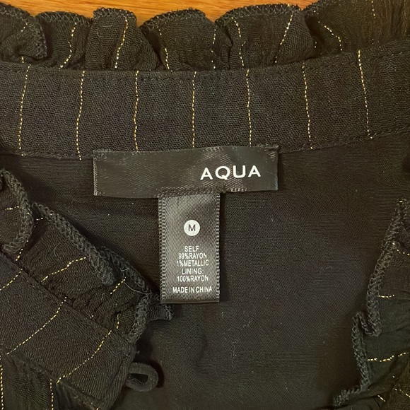 Aqua black & gold casual dress. Worn once! - Picture 2 of 2